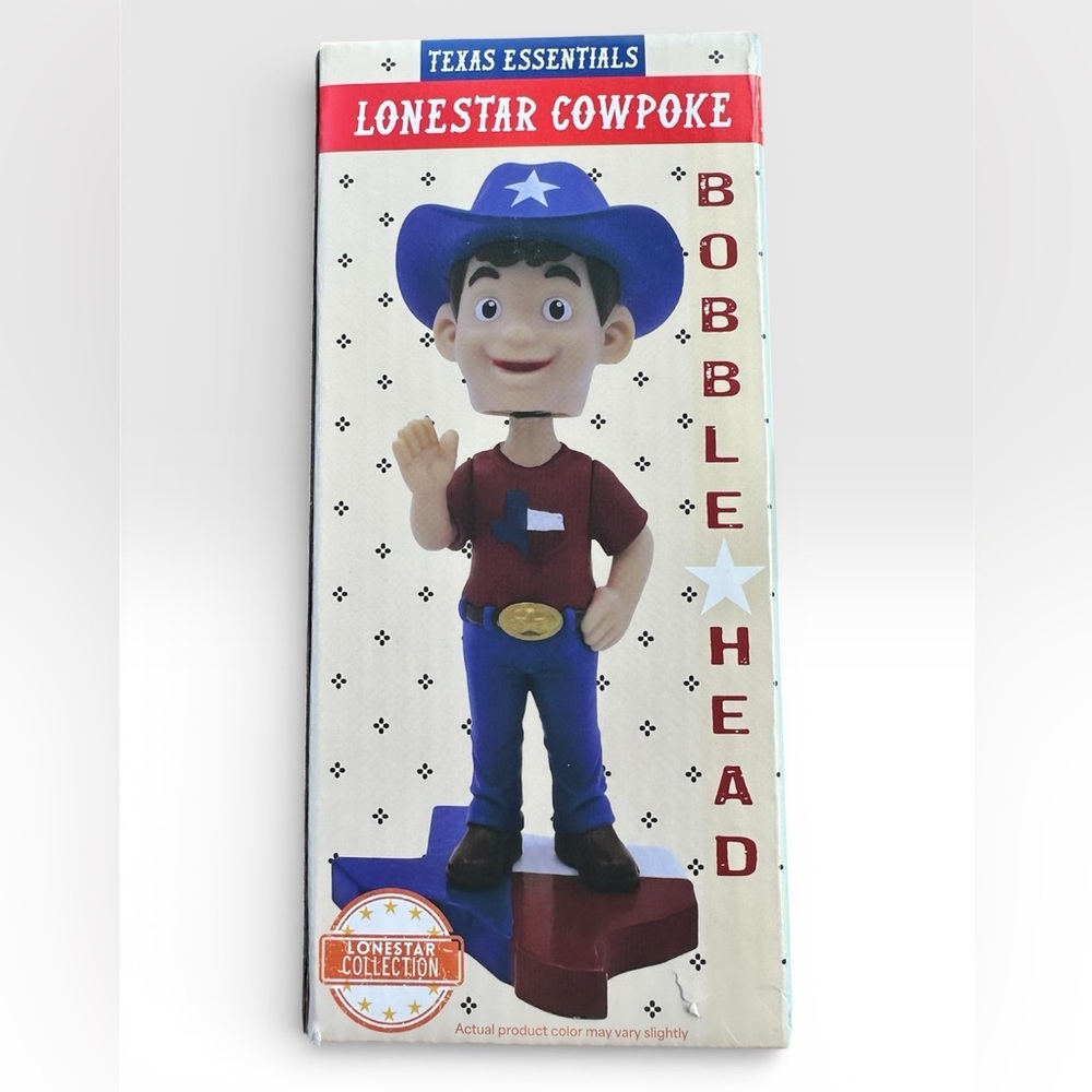 Texas Essentials Lonestar Cowpoke Bobblehead Collectable 2025 BRAND NEW